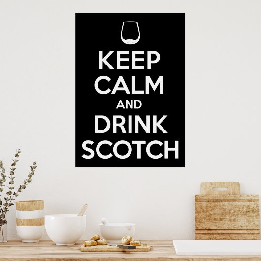 Drink Scotch Poster (Keuken)