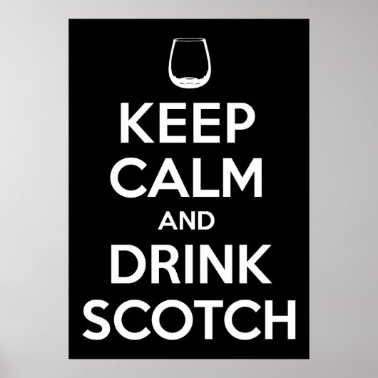 Drink Scotch Poster (Voorkant)