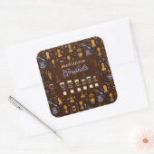 Drink selector cup sticker — folk coffee badge (Envelop)