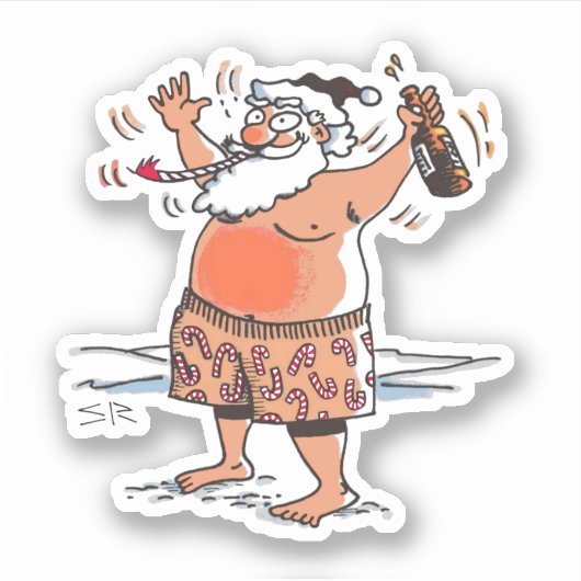 Drink sinterstrookje sticker (Voorkant)