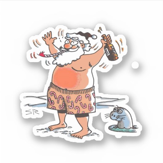 Drink sinterstrookje sticker (Voorkant)