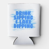 Drink Sipping & Lake Dipping Blauw Water achtergro Blikjeskoeler (Voorkant)