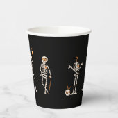 Drink skelet op Halloween Party Papieren Bekers (Links)