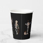 Drink skelet op Halloween Party Papieren Bekers (Rechts)
