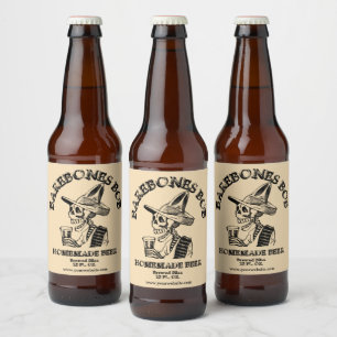 Drink skelet Sjabloon Bier Etiket