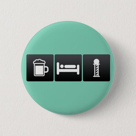 Drink-, slaap- en barberwinkels ronde button 5,7 cm (Voorkant)