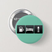 Drink-, slaap- en barberwinkels ronde button 5,7 cm (Voorkant /achterkant)