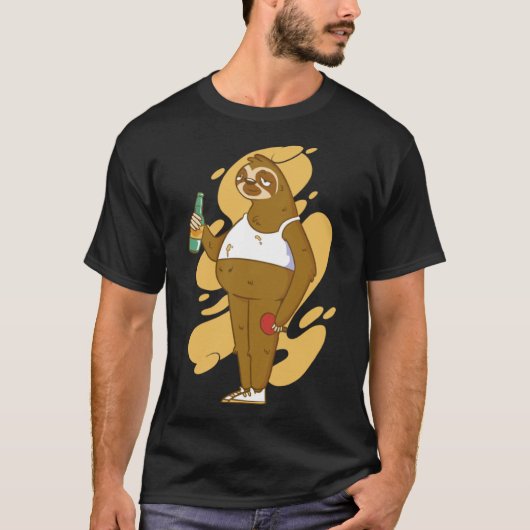 Drink Sloth Beer Ping-pong Pullover Hoodie (Voorkant)
