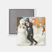 Drink sneeuwman magneet (Voorkant / Achterkant)