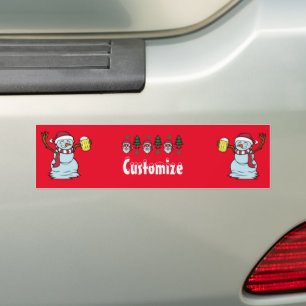 Drink Snowman Thunder_Cove drink bieren Bumpersticker
