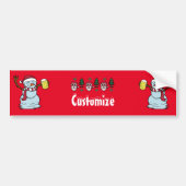 Drink Snowman Thunder_Cove drink bieren Bumpersticker (Voorkant)