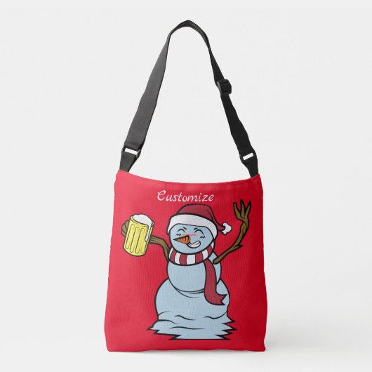 Drink Snowman Thunder_Cove drink bieren Crossbody Tas (Voorkant)