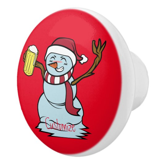 Drink Snowman Thunder_Cove drink bieren Keramische Knop (Rechts)