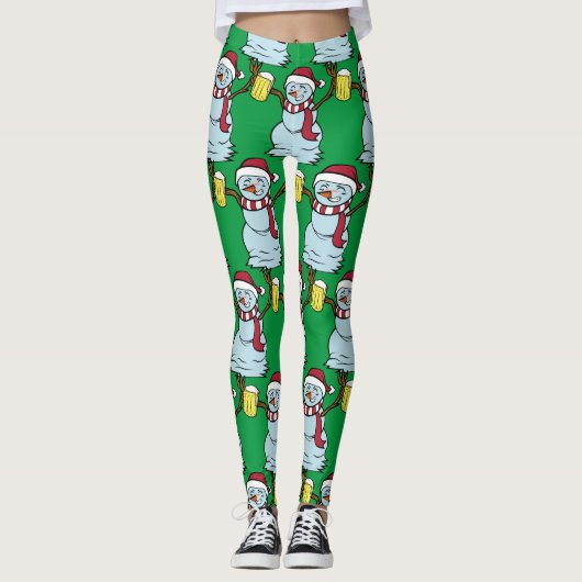 Drink Snowman Thunder_Cove drink bieren Leggings (Voorkant)