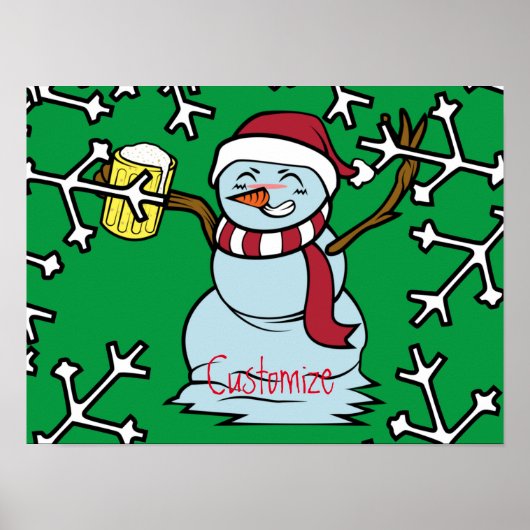 Drink Snowman Thunder_Cove drink bieren Poster (Voorkant)