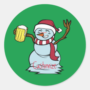 Drink Snowman Thunder_Cove drink bieren Ronde Sticker