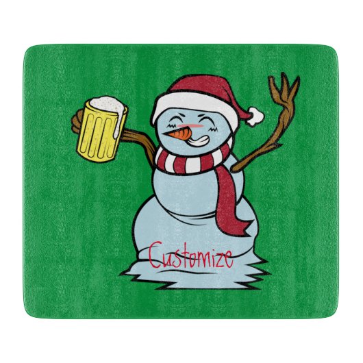 Drink Snowman Thunder_Cove drink bieren Snijplank (Voorkant)