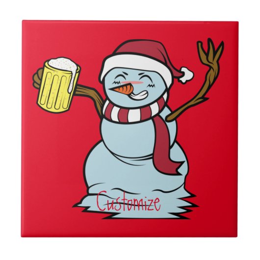 Drink Snowman Thunder_Cove drink bieren Tegeltje (Voorkant)