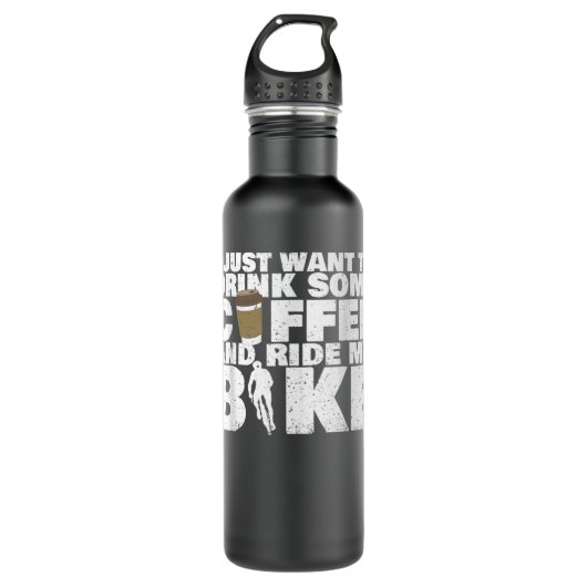 Drink Some Coffee And Ride My Bike - Cycling Waterfles (Voorkant)