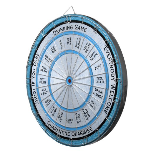 Drink Spel Al Regeling van de Douanetekst Dartbord (Voorkant Rechts)