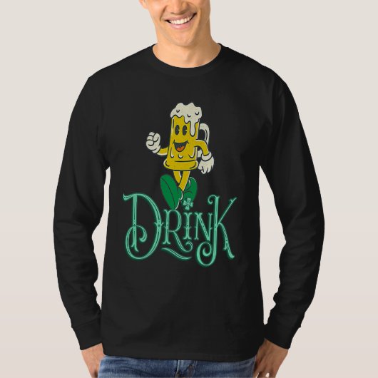 Drink St Patricks Dag Bier Mok Viering T-shirt (Voorkant)