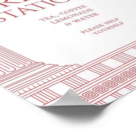 Drink Station poster voor godinnenfeest (Hoek)