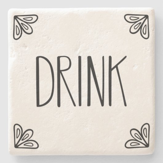 DRINK - Steen Onderzetter (Voorkant)