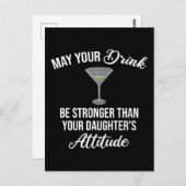 Drink sterker dan de deuksheid van uw dochter briefkaart (Voorkant / Achterkant)