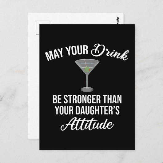 Drink sterker dan de deuksheid van uw dochter briefkaart (Voorkant / Achterkant)