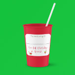 Drink Sticker Marker Naam Funny Christmas Cocktail<br><div class="desc">*** Koop de matte afwerking bij het gebruik van deze sticker voor drink markers*** Dit ontwerp kan worden gepersonaliseerd in het gebied dat wordt geleverd door de foto en/of tekst te wijzigen. Of het kan worden aangepast door te klikken op Deze Sjabloon personaliseren en vervolgens te kiezen voor de klik...</div>