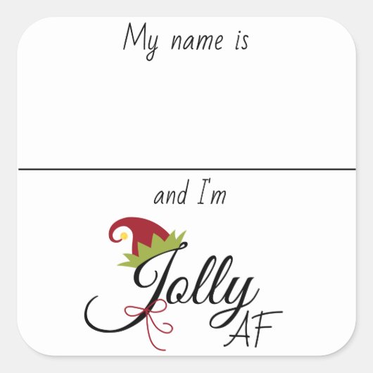 Drink Sticker Marker Naam Funny Christmas Gezegde (Voorkant)