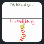 Drink Sticker Marker Naam Funny Christmas Gezegde<br><div class="desc">*** Koop de matte afwerking bij het gebruik van deze sticker voor drink markers*** Dit ontwerp kan worden gepersonaliseerd in het gebied dat wordt geleverd door de foto en/of tekst te wijzigen. Of het kan worden aangepast door te klikken op Deze Sjabloon personaliseren en vervolgens te kiezen voor de klik...</div>