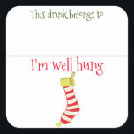 Drink Sticker Marker Naam Funny Christmas Gezegde<br><div class="desc">*** Koop de matte afwerking bij het gebruik van deze sticker voor drink markers*** Dit ontwerp kan worden gepersonaliseerd in het gebied dat wordt geleverd door de foto en/of tekst te wijzigen. Of het kan worden aangepast door te klikken op Deze Sjabloon personaliseren en vervolgens te kiezen voor de klik...</div>