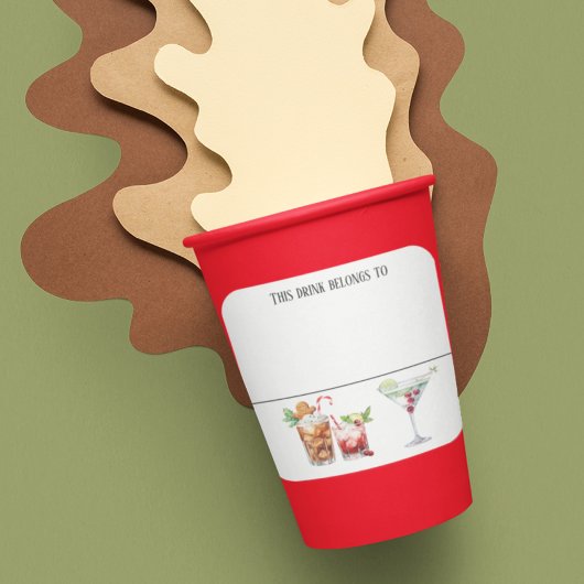 Drink Sticker Marker Naam Kerst Labels Partij