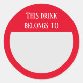 Drink Sticker Marker Naam Labels Partij (Voorkant)