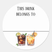 Drink Sticker Marker Naam Labels Partij (Voorkant)