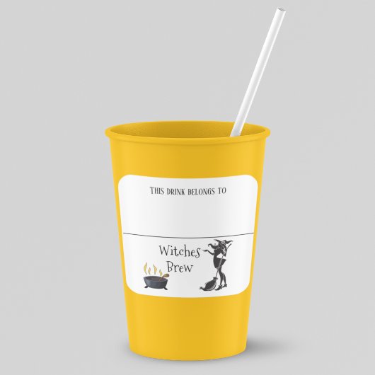 Drink Sticker Marker Name Witch Halloween Party