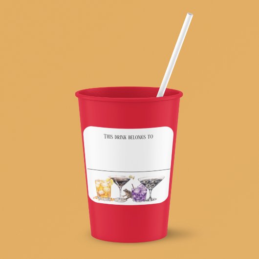 Drink Sticker Marker Name Witch Halloween Party