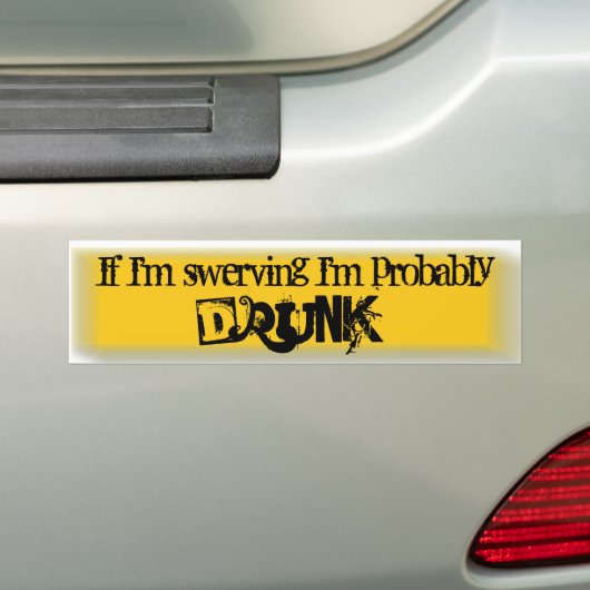 Drink stuurprogramma bumpersticker (Op auto)