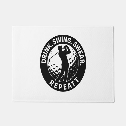 Drink Swing Swear Repeat Golf Deurmat (Voorkant)