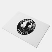 Drink Swing Swear Repeat Golf Deurmat (Schuin)