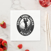 Drink Swing Swear Repeat Golf Servet (Insitu)