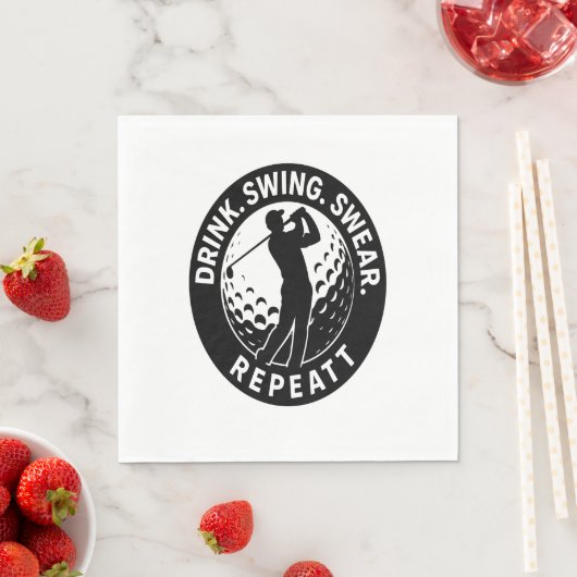 Drink Swing Swear Repeat Golf Servet (Insitu)