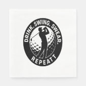 Drink Swing Swear Repeat Golf Servet (Voorkant)