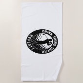 Drink Swing Swear Repeat Golf Strandlaken (Voorkant)