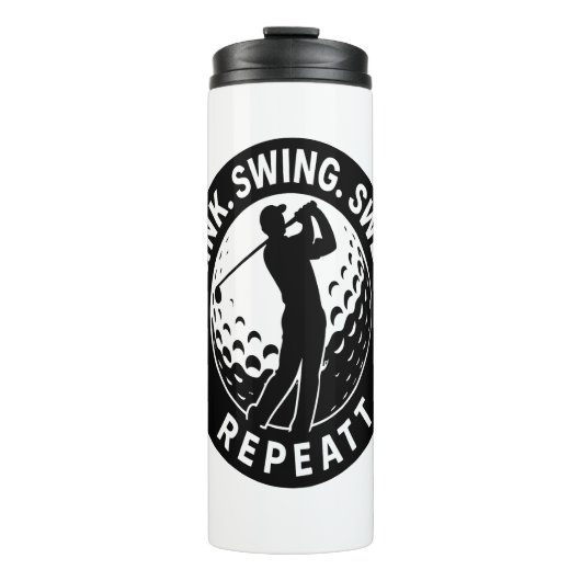 Drink Swing Swear Repeat Golf Thermosbeker (Voorkant)