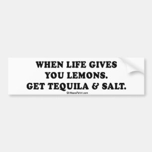 Drink T-shirt - "Tequila en zout" Bumpersticker