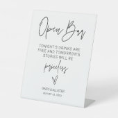 Drink tabel G400 voor open balkbordbruiloft Reclamebord Met Voetstuk (Voorkant)