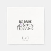 Drink te trouwen homoseksueel paar monogram bruilo servet (Voorkant)