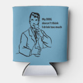 Drink te veel retro Man Koelbox Blikjeskoeler (Voorkant)